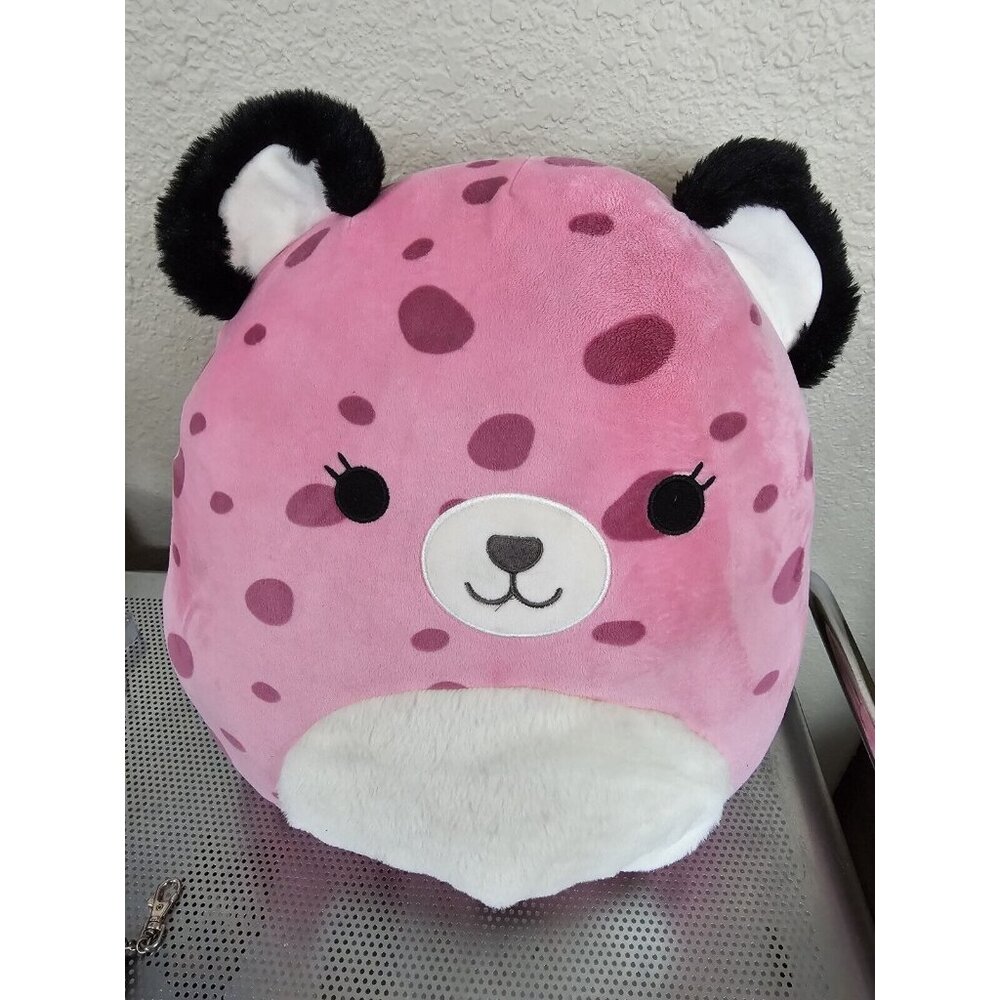 Squishmallow Jalisca The Pink Leopard 16" Plush Stuffed Animal W/ Fuzzy Belly